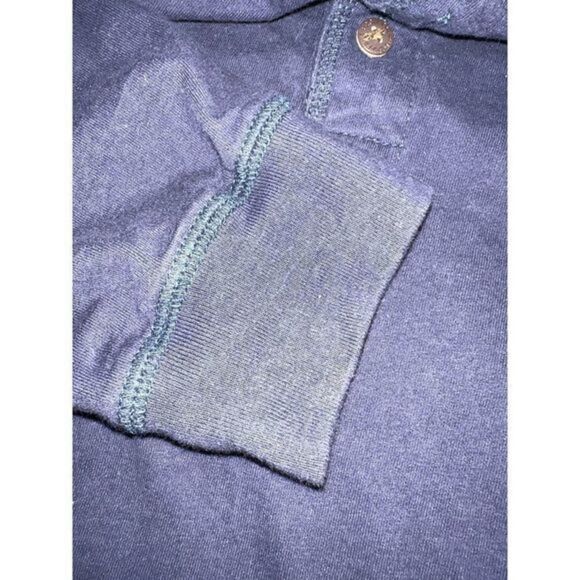 Long Sleeve Navy Blue Henley Shirt Flyshacker Clothing‎ Co. XLT Vintage - Picture 4 of 4